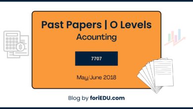 Accounting (7707) Past Papers - May/June 2018