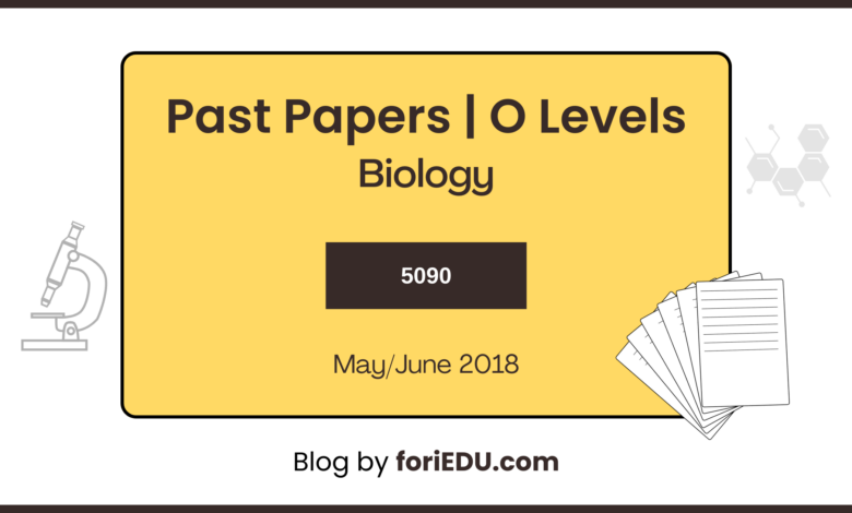 Biology (5090) Past Papers - May/June 2018