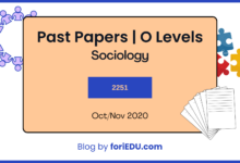 Sociology (2251) Past Papers - Oct/Nov 2020
