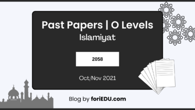 Islamiyat (2058) Past Papers - Oct/Nov 2021