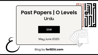 Urdu (3248) Past Papers - May/June 2020