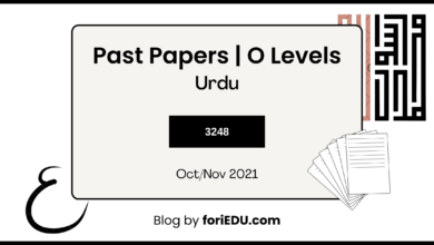 Urdu (3248) Past Papers - Oct/Nov 2021
