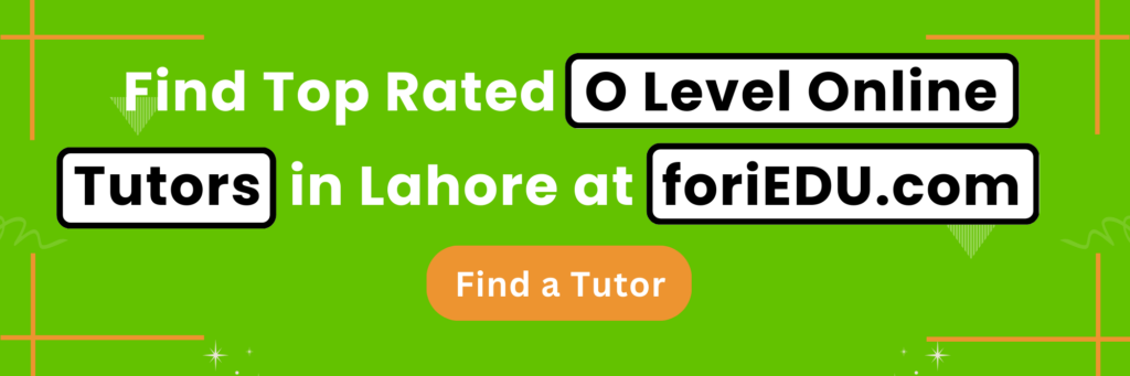 O level Online Tutors in Lahore