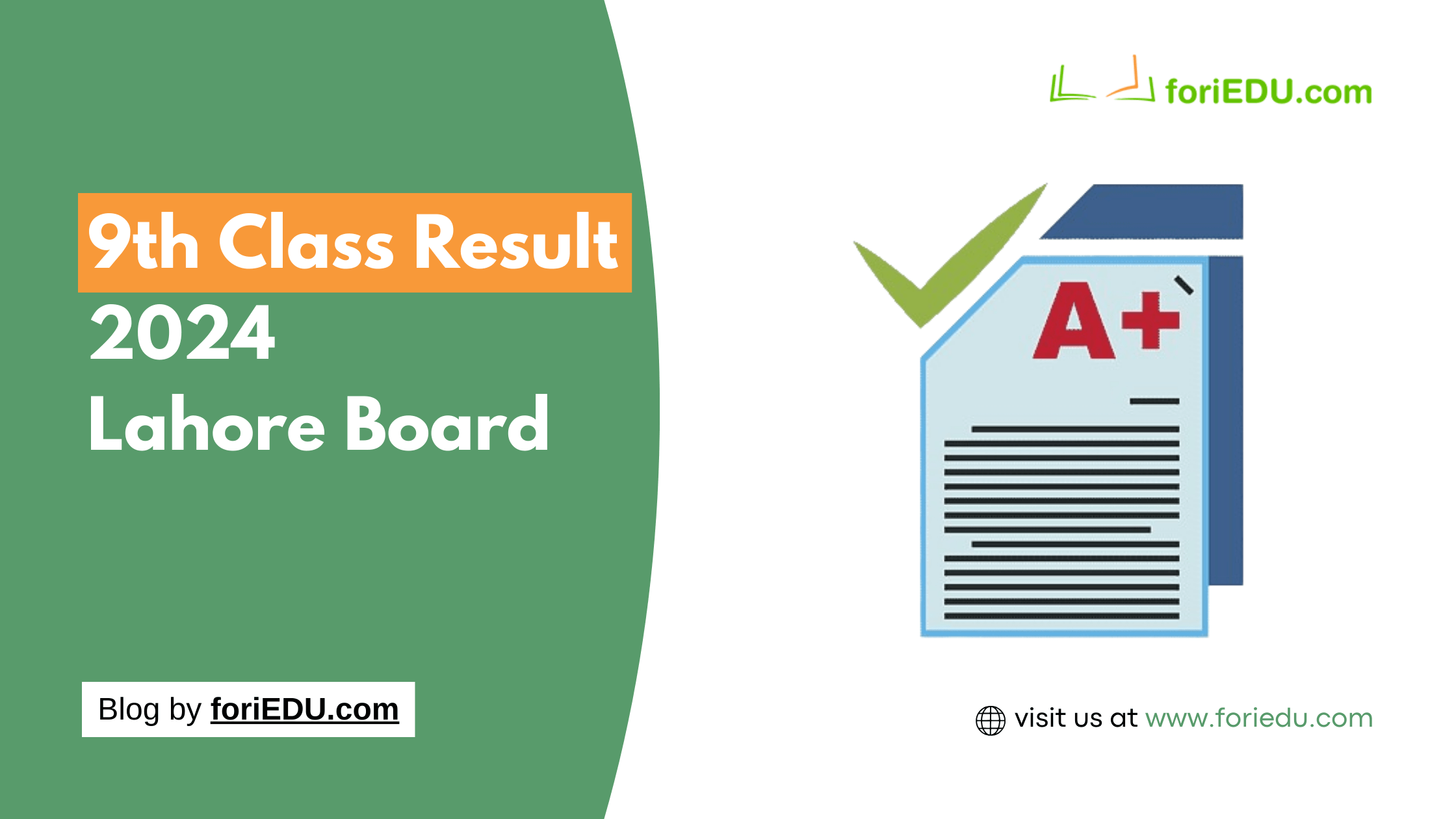 9th class result 2024 Lahore board